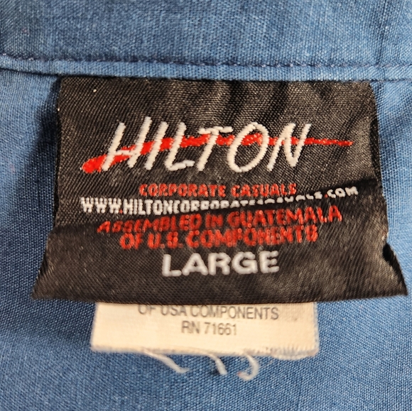 Pabst Blue Button-Up Shirt with Red Accents - Picture 9 of 9